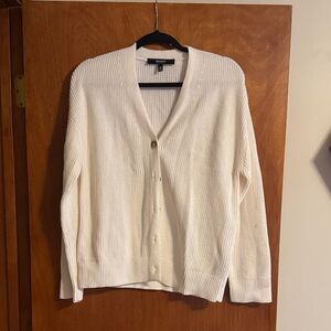Ivory Button-Up Cardigan